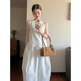 Fashion Set Summer 2025 New Empty Sleeveless Vest Blouse High-Rise Loose-Fitting Skirt Suit