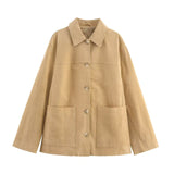 Women's 2025 New Velvet Texture Relaxed Casual Long-Sleeved Blazer