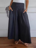 2025 New Hot Women's Fashion Casual To Take Wide Legs Tight Waist Bandwidth Pants