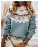 New Sweater Women's Wish Hot Selling Round Collar Color Loose Fashion Knitted Shirt