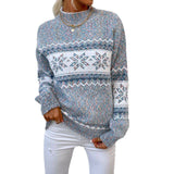 Women's Knitwear Autumn And Winter New Christmas Jacket Half-High Snowflake Sweater