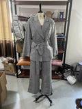 2025 Fashion Casual Women's Commuting Fish Bone Sling Suit Jacket Trousers Three-Piece Set Of Women