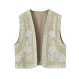 Spring 2025 New Women's Clothing Embroidered Tard Vest