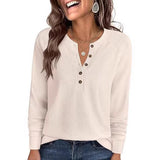 Explosion 2025 New Fashion Casual Roll Collar Seven-Sleeve Top Bottom Shirt
