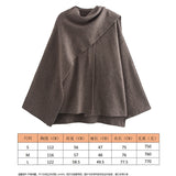 2025 Women's Autumn New Asymmetric Scarf Short Loose Knit Coat