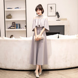 Black Evening Dress Woman 2025 New Winter Banquet Elegant Temperament Famous Slim Dress Mid-Long Evening Dress