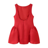 One-Word Collar Sleeveless Sleeveless Skirt 2025 Summer-Loved Back Dress Dress Body A-Word Mini Dress