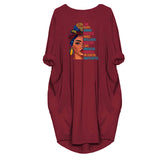 2025 Burst Casing Round-Neck Printing Bag Loose Large Size Women's Knitted Dress