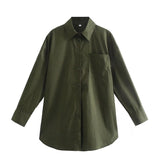 2025 Street Fashion 14 Color Urban Women With Pocket Shirt Casual Autumn Shirt