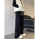 Small Trousers High Street Fashion Zip-Up Open-Pillary Micro-T-Swear Men's And Women Trend H-Hop Casual Pants