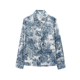 2025 New Female Printed Animal Shirt Prints Casual Pants Ladies Set