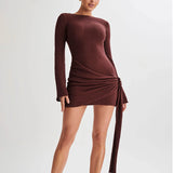 2025 New Short Dress Women's Summer High-Sensing Sexy Hot Girl Knit Dress Skirt