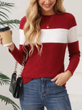 New Wish Autumn And Winter Explosion Women's Clothing Women's Knitted Long-Sleeved Color Repair Body