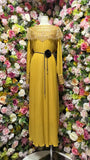 High-End Women's Temperament Dress 2025 Winter Heavy Industry Nail Polish Lily Loose Waist Long-Term Pressure Folding Dress Skirt