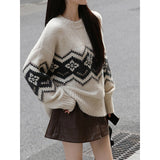 Autumn And Winter Coat V-Neck Wool Knitted Dress Women Winter Loose High-End High-End Skirt