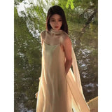 White Atmosphere With A Fluttering Ribbon Dress Women's New Summer Languid Lady Dress