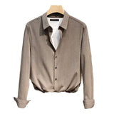 Striped Shirt Men's Long Sleeves Fall New Anti-Ringhold Small Casual Shirt Business High-End Shirt