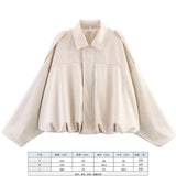 Women's 2025 New Bat Sleeve Loose-Fitting Velvet Bomber Jacket Jacket
