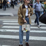 Autumn New Women's Fashion Casual Loose Thin Collar Cotton Jacket Jacket