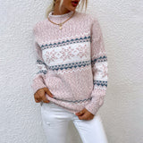 Women's Knitwear Autumn And Winter New Christmas Jacket Half-High Snowflake Sweater