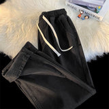 Maillard Jeans Men's New Loose Trend High Street Retro Straight Trousers In Autumn