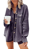 Autumn 2025 New Coat Fashion Casual Collar Pocket Splicing Irregular Shirt Jacket Woman