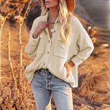 Women's 2025 New Autumn And Winter Shirt Solid Color Loose Wick Pocket Long-Sleeved Sleeve Shirt Jacket