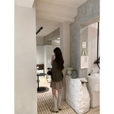 Millard Semi-High-Necked Cloak Knitted Sweater Top High-Waisted Short Skirt Autumn And Winter Suit