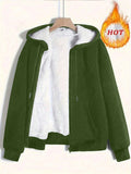 New Women's Winter Explosion Warm Plush Hoodie Jacket