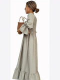 2025 Women's Spring/Summer Bubble Sleeve Dress Dress New Women's Dress