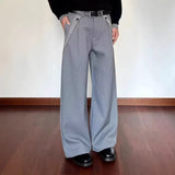 High Street Vintage Water Wash Scissors Jeans Babes Design Broad Legs Casual Thin To Make Old Tug Trousers