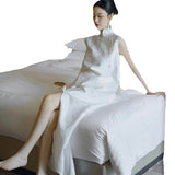 New Chinese Cheongsam Improved Young White Certificate Registration Engagement Retro Dress Dress Set Bridal Toast
