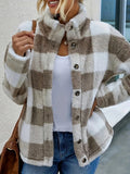 Wish Explosion Autumn And Winter New Fashion Casual Women's Lattice Collar A Row Of Buckle Coat