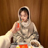 Vintage Mud Dyed Old Hooded Hoodie Sticker Oversize Couple With Open Shirt Zipper Handsome Coat