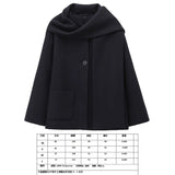 2025 Women's Autumn New Asymmetric Scarf Short Loose Knit Coat