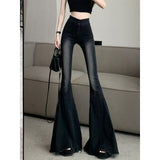 High Street Ins Do Old Tuxed Hole Jeans Women's New High-Rise Loose Thin Leg Pants