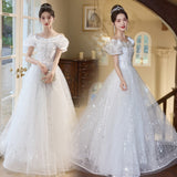 2025 New Temperament Long-Term Cash Waist Fishtail Skirt Wedding Dress Elegant Gold Squine Mother Dress