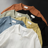 Light-Cooked Fashion Knitted T-Shirt Men's Summer Niche Breathable Short-Sleeved POLO Shirt Korean Version Of Loose Half-Sleeved Top
