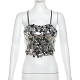 2025 New Women's Dress Up In Winter Fashion Sexy Hanging Neck Tie With Body-Dexing Short Vest