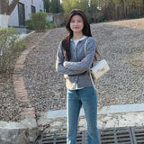 Small Pendant Horn Pants 2025 New Spring And Autumn High-End Blue High-Waisted Micro-Horn Jeans Woman
