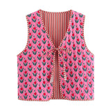 Double-Sided Wear 2025 Street Fashion Cotton Suit With Women's Vest Short Vest Autumn And Winter Leisure