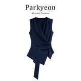 Real Price Korean High-End Wearing Strap Design Sense V Collar Sleeveless Vest Straight Slack Suit Women