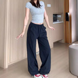 Black Quick-Drying Spant Sweatpants Women's Thin 2025 New Summer Small Straight-Legged Trousers