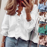 2025Wishebay Spring And Summer New Long-Sleeved Leafed Shirt