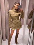 Autumn 2025 New Fashion Design Sense Single-Dlocked Slimming Pocket Jacket Outside