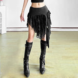 2025 Summer New Women's Hottie Fashion Jennie With High-Waisted Color Irregular Design Half-Dress Skirt