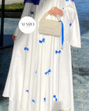 Middle Eastern Arab Women's 2025 New Dubai Abaya Loose Flare-Sleeve Bow Dress