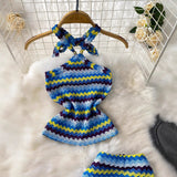 Holiday Style Unique Water Corrugated Sling Sling Coat High Waist Repair Look Hips
