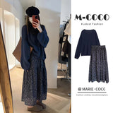 Korean Gentle Lazy Wind Purple Round Sweater Woman 2025 Autumn And Winter Small Loose Soft Knitwear