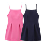 Sexy Dew-Back Party Dress Dress 2025 Summer Sleeveless Slings With Short Mini Dress